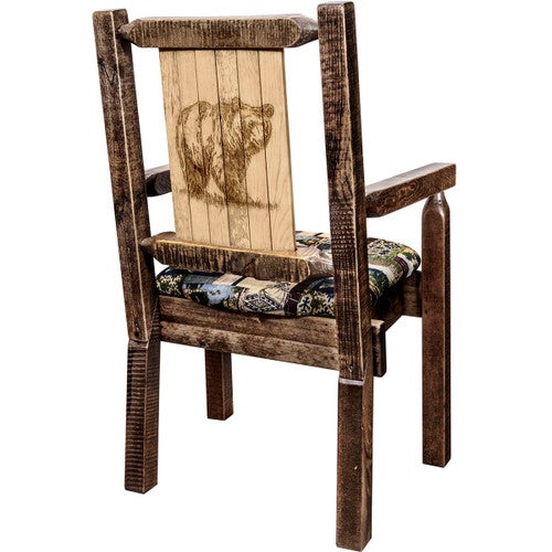 Ranchman's Woodland Upholstery Captain's Chairs