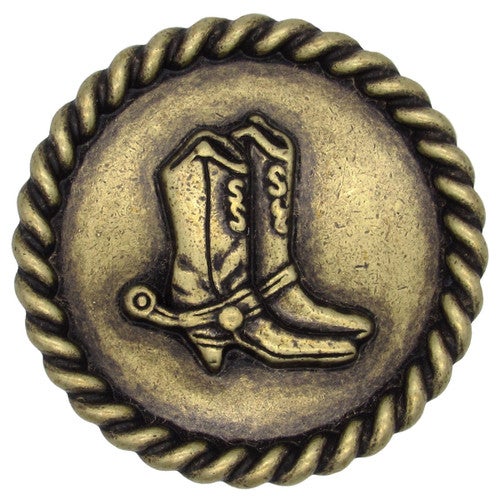 Boots with Rope Edge Round Knobs - Set of 2