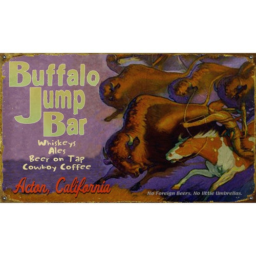 Buffalo Jump Personalized Sign - 28 x 48
