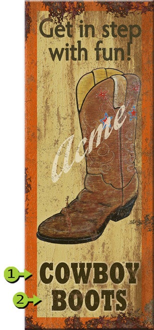 In Step With Fun Personalized Sign - 14 x 36