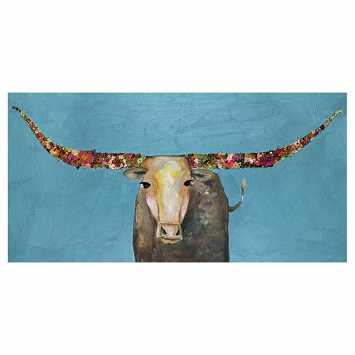 Longhorn Blossom Canvas Art