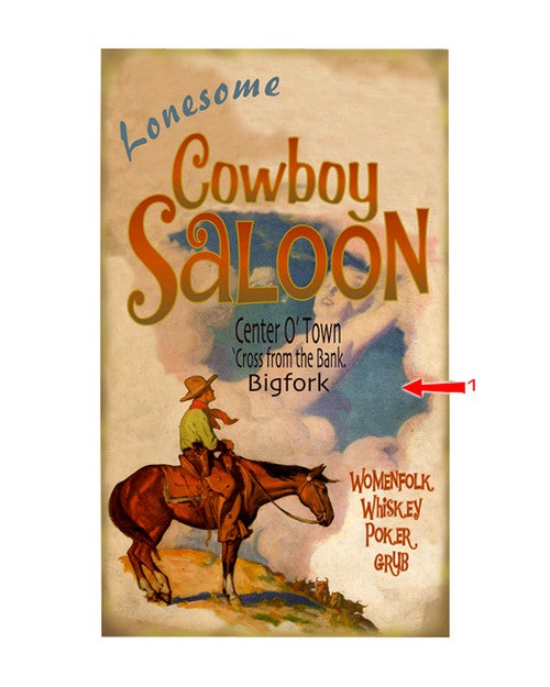 Lonesome Cowboy Saloon Sign