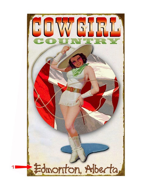 Cow Girl Country Sign