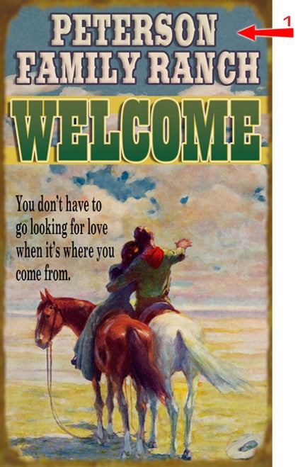Western Lovers Sign - 18 x 30