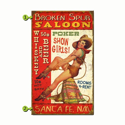 Pin-up Personalized Sign - 14 x 24