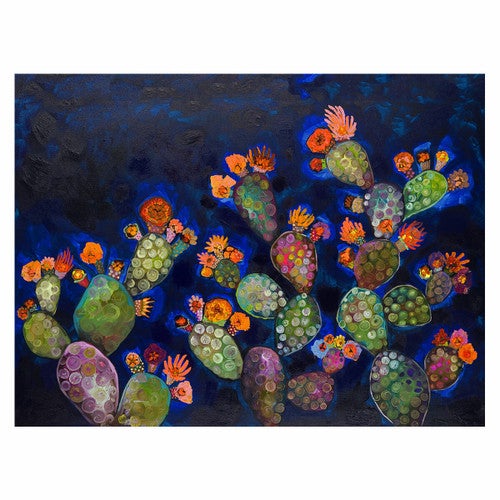 Prickly Pear Night Canvas Art