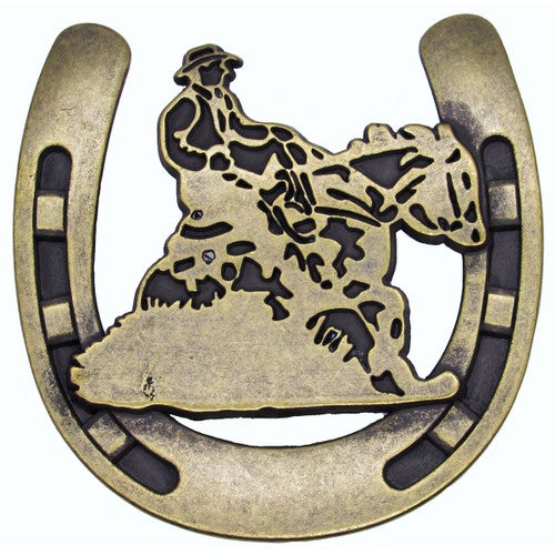 Riding Cowboy in Horseshoe Knobs - Set of 2