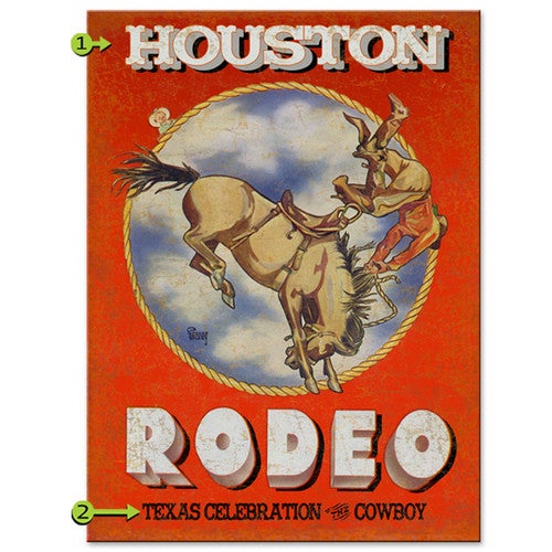 Rodeo Bronc Personalized Sign - 17 x 23