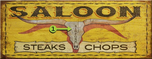 Saloon Personalized Sign - 14 x 36