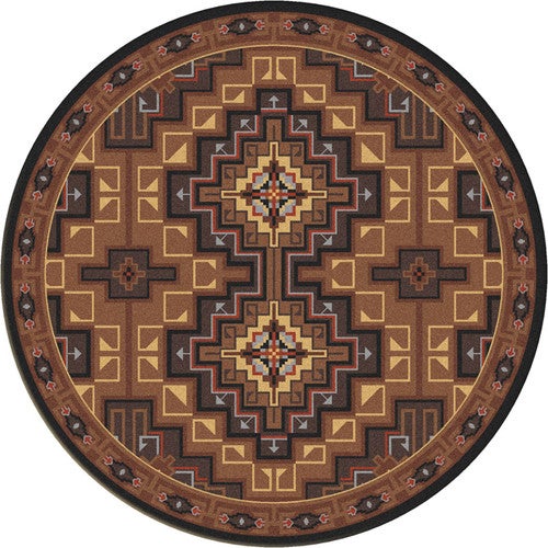 High Rez Southwest Rug - 8 Foot Round