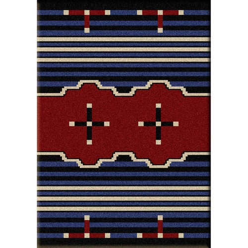 Big Chief Blue Rug - 3 x 4