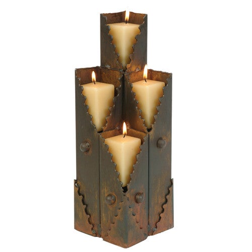 Southwest Metal Candle Holder