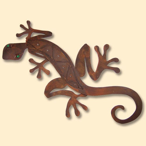 Gecko Rustic Metal Wall Art