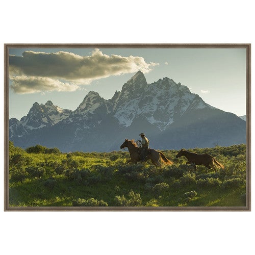 Along the Teton Trail Framed Canvas