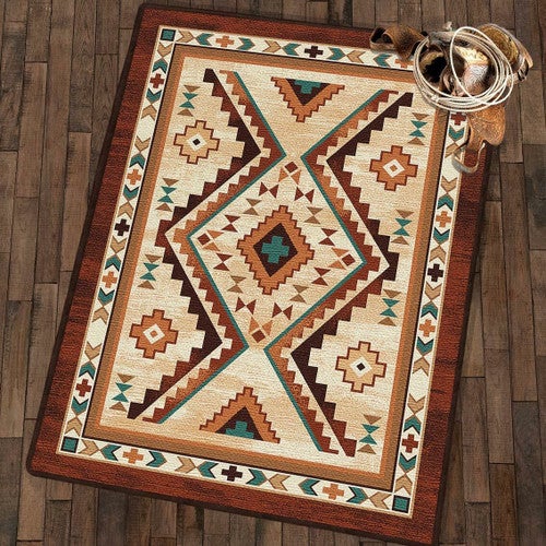 Angel Fire Tan Rug - 4 x 5