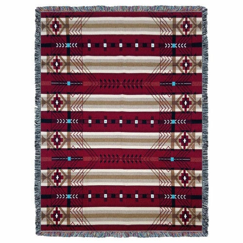 Antelope Ridge Flag Tapestry Throw