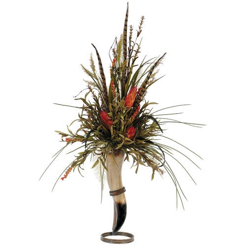 Horn Standing Floral Arrangement