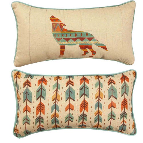 Mosaic Wolf Pillow