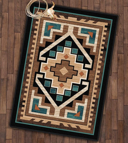 Aztec River Rug - 4 x 5