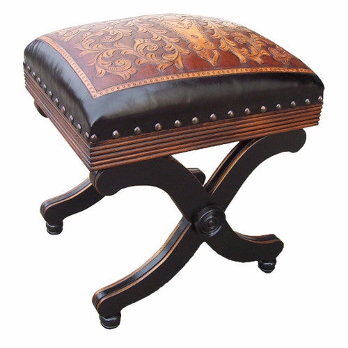 Barbara Stool with Two Tone Leather