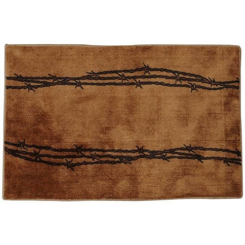 Barbed Wire Tan Bath Rug