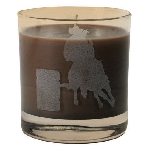 Barrel Racer Etched Tumbler Candle