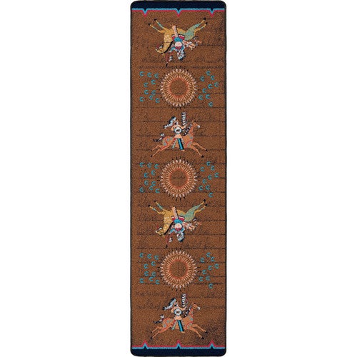 Battle Records Brown Rug - 2 x 8