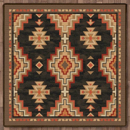Black Ridge Rug - 8 Ft. Square