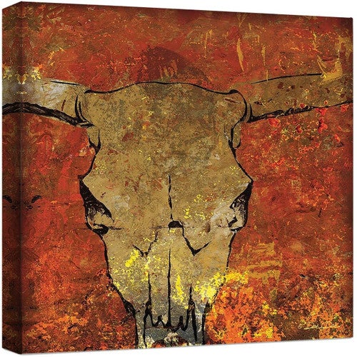 Blazing Skull Canvas Art