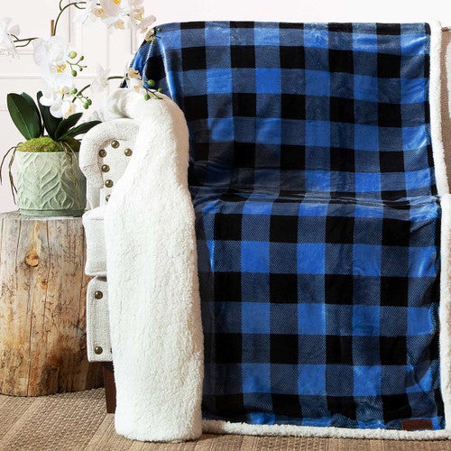 Blue Buffalo Check Throw