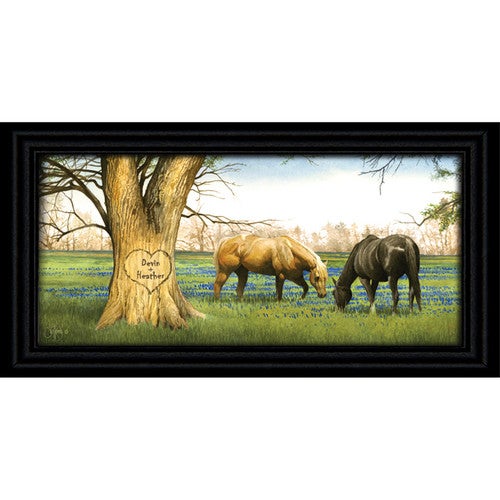 Bluebonnet Spring Personalized Horse Print - Medium