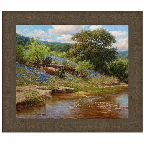 Bluebonnet Stream Canvas Art