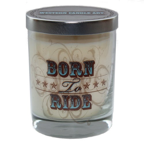 Born to Ride Glass Candle