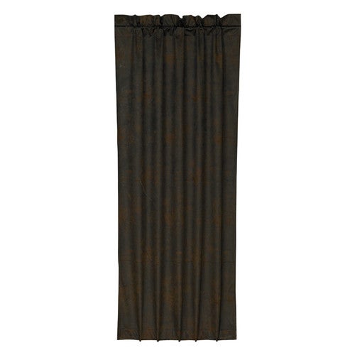 Chocolate Faux Leather Curtain