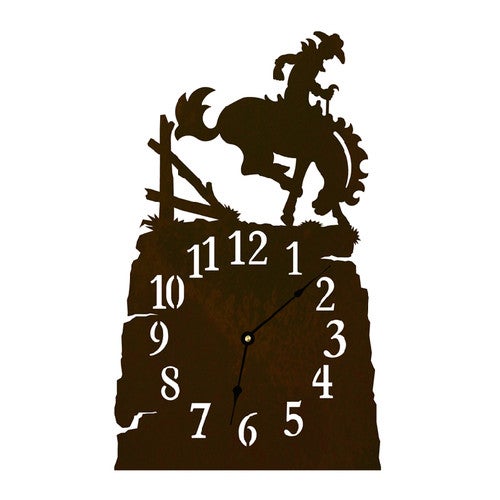 Bronc Table Clock