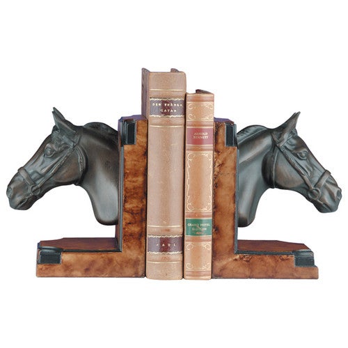 Book Ends- Vintage Bronze Lone Horse Book Ends- Vintage Bronze Lone Horse