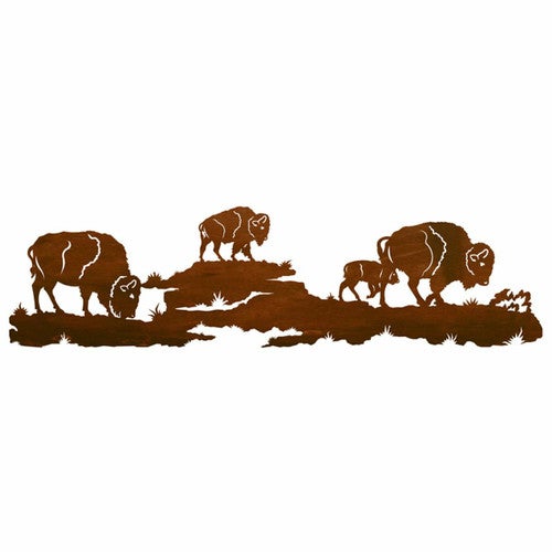 Buffalo Herd Wall Art - 42 Inch