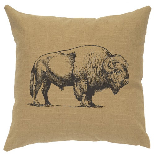 Buffalo Linen Pillow - Straw