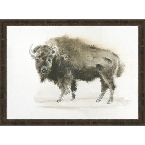 Buffalo Sketch Framed Wall Art