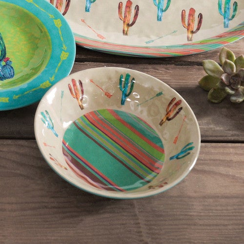 Cactus Design Melamine Bowl Set of 4 - SALE