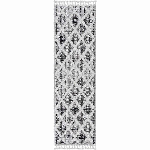 Charcoal Diamonds Rug - 2 x 8