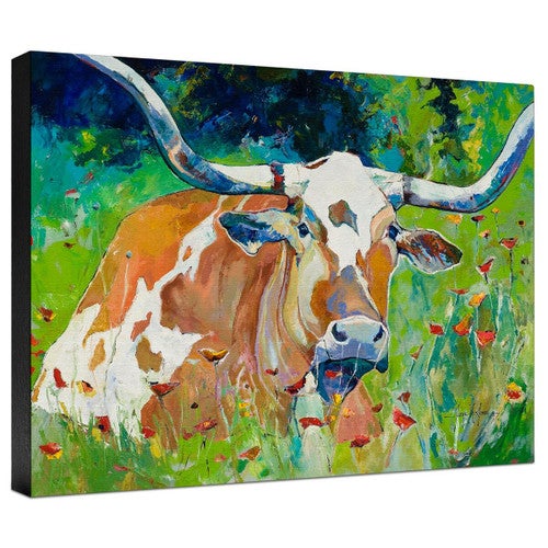 Chilling in the Wildflowers Gallery Wrapped Canvas