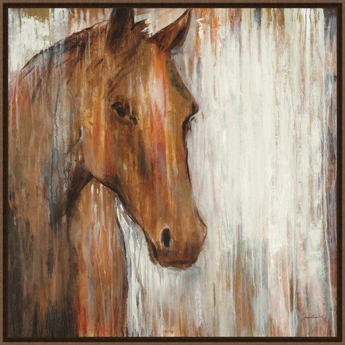 Chocolate Pony Framed Canvas
