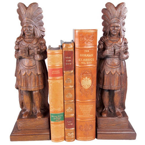 Cigar Store Indian Bookends - Set of 2
