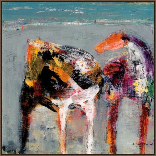 Color Splash Horses Canvas Art
