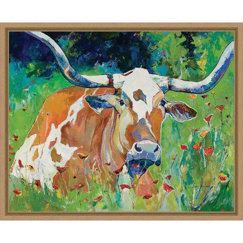 Chilling in the Wildflowers Framed Canvas