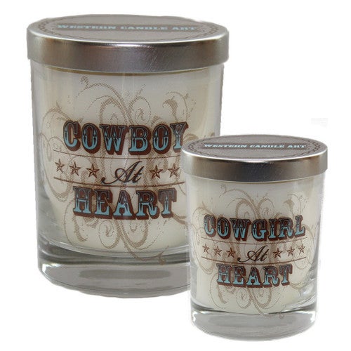 Cowboy/Cowgirl at Heart Glass Candle