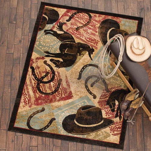 Cowboy Icons Rug - 2 x 8
