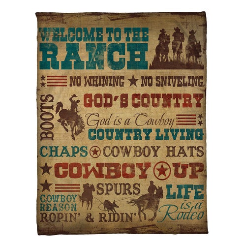 Cowboy Lifestyle Fleece Throw