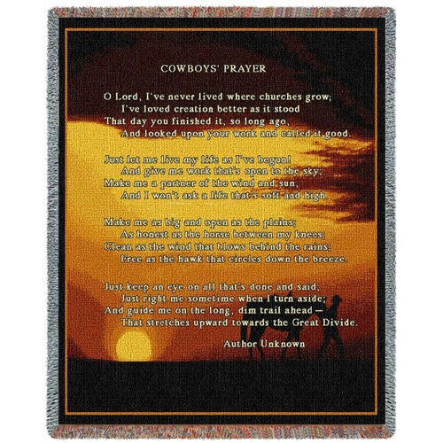 Cowboy Prayer Blanket
